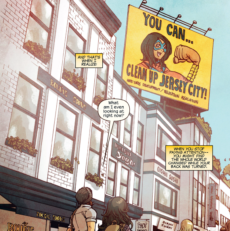 Illustration for article titled Ms. Marvel's First Big Foe As An Avenger? Gentrification.